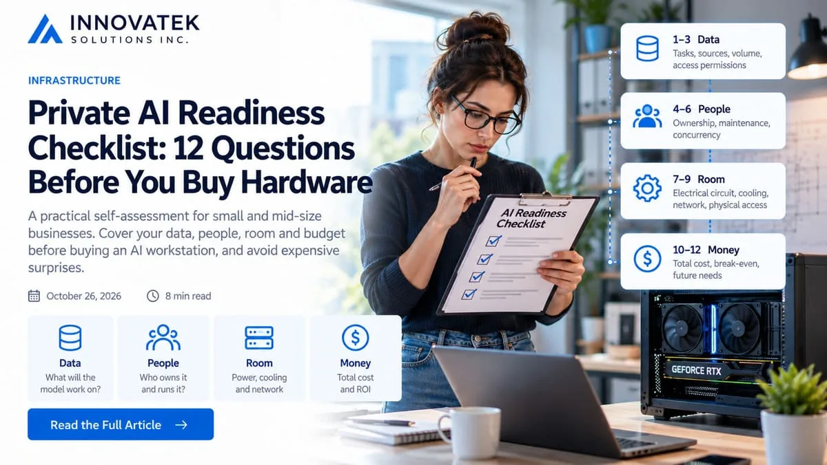 Private AI Readiness Checklist: 12 Questions Before You Buy