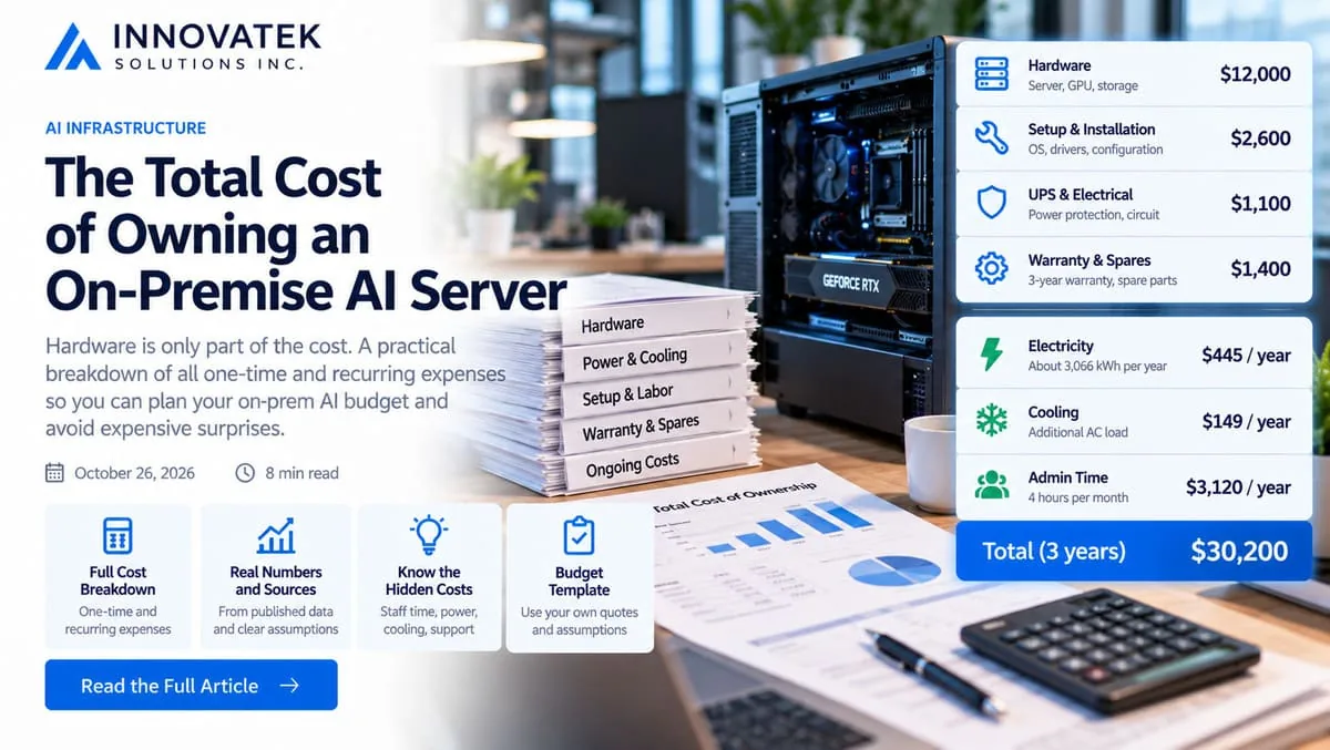 The Total Cost of Owning an On-Premise AI Server