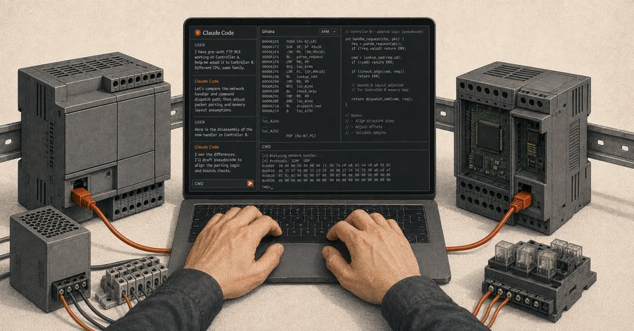 Researchers Use Claude to Move a Pre-Auth RCE Attack Between Two PLC Models